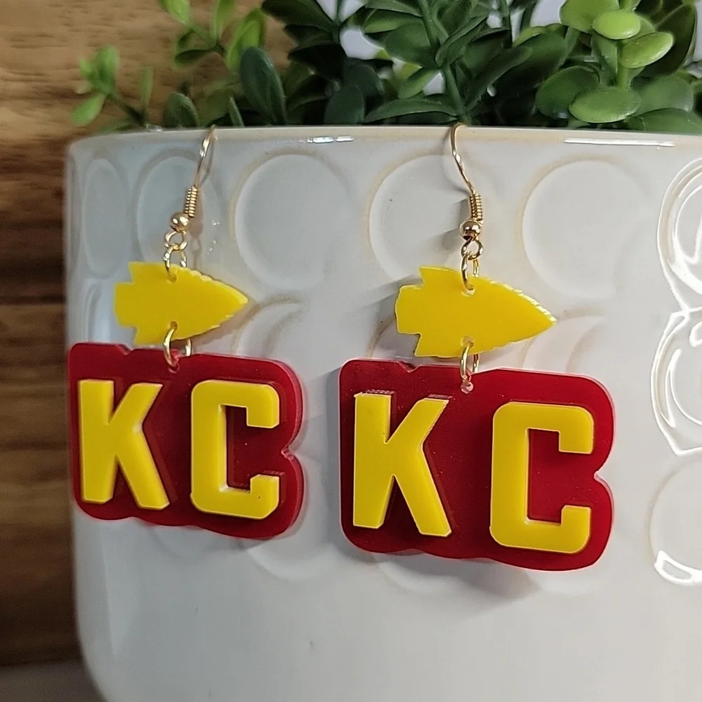 🔥LAST PAIR🔥 KANSAS CITY CHIEFS NFL Team EARRINGS